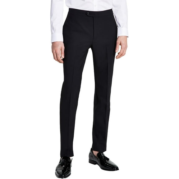 Bar III Mens Satin Trim Wool Dress Pants