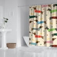thumbnail image 2 of Colorful Funny Dachshund Shower Curtain 72"x84" ,Bathroom Decorative Shower Curtains Set with 12 Hooks,Modern Waterproof Washable Shower Curtain, 2 of 6