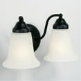 thumbnail image 3 of Capital Lighting - Brady - 2 Light Bath Vanity   Matte Black Finish with White, 3 of 5