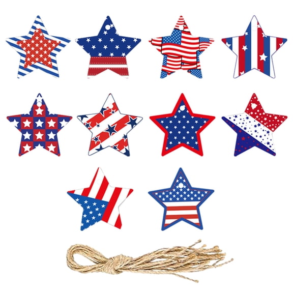 Tepsmf 4th of July Ornaments for Tree Patriotic,Memorial Day Tree Decorations Red White Blue Hanging Decorations for Independence Day Party
