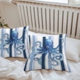 thumbnail image 4 of Octopus Outdoor Pillow Covers Set of 2 Blue Striped Waterproof Throw Pillow Case Decorative Square Cushion Cover for Patio Couch Garden Balcony, 16"x16", 4 of 9