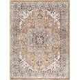 thumbnail image 2 of Hauteloom Albie Oriental Persian Living Room, Bedroom Area Rug - Traditional Medallion Carpet - Beige, Gold, Cream, Brown, Blue, Pink - 7'10" x 10', 2 of 13