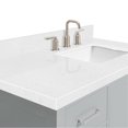 thumbnail image 6 of ARIEL Cambridge 42 Inch Grey Bathroom Vanity with Single Sink, Solid Wood, Carrara White Quartz Countertop, 1.5-Inch Edge, Right Rectangular Undermount Sink, 2 Soft Closing Doors, 5 Drawers, 6 of 8