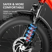 Addmotor M330II Electric Tricycle, 85 MI Long Range, 750W 48V 20AH Step-Thru Electric Trike, 3 Wheel Fat Tire Electric Bicycle for Adults with Front & Rear Basket, Red