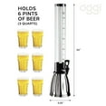 thumbnail image 4 of Oggi Beer Tower 3L/100oz - Beverage Dispenser with Spigot & Ice Tube, Margarita, Mimosa, Holds 6 Pints of Beer - Stainless Color Model, 4 of 9