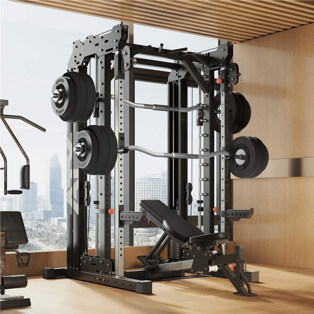 Alden Design 66 lb Barbell Weight Set with Plates and Star Locks, Black