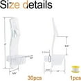 thumbnail image 2 of HLONK Clear Plastic Locking Shelf Support Pegs  Fits 5/16” Diameter Hole  5/8” Shelf  30 Pack, 2 of 6