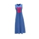 thumbnail image 5 of Vestido largo de verano para mujer, vestido de primavera con cuello redondo para caminar, citas, regalo para mujer S, 5 of 7