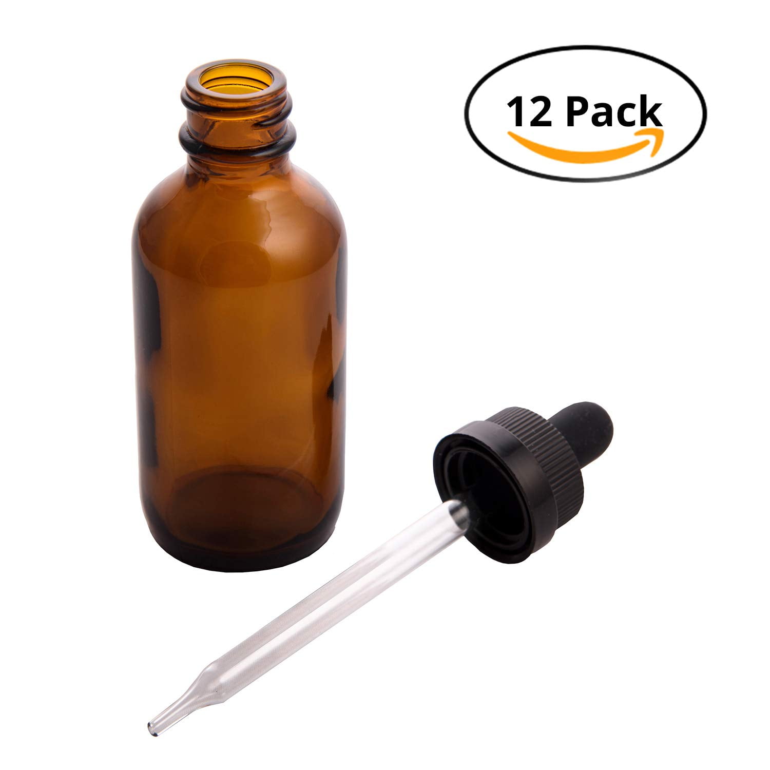 Rishikesh Glass Oil Bottles W/Droppers for Essential Oils (12 Pack