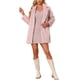 thumbnail image 2 of Abrigo de piel sintética con solapa INSPIRE CHIC para mujer, chaqueta cálida y difusa de invierno con bolsillos S rosa polvo, 2 of 6