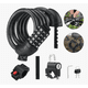 thumbnail image 1 of Xtellar 2pcs Cable Candados Candado Con Llave Para Bici O Moto, 1 of 1