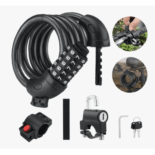 Xtellar 2pcs Cable Candados Candado Con Llave Para Bici O Moto