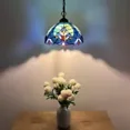 thumbnail image 2 of Tiffany Pendant Lights Fixture Green Blue Stained Glass LED Bulb Included for Dining Room Hotel Restaurant Cafe 12"W*12"D*60"H, 2 of 5