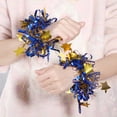 thumbnail image 4 of Unique Bargains 2 Pcs Cheerleader Poms Poms Wrist Flower Star Cheerleading Practice Poms Blue Gold Tone, 4 of 5