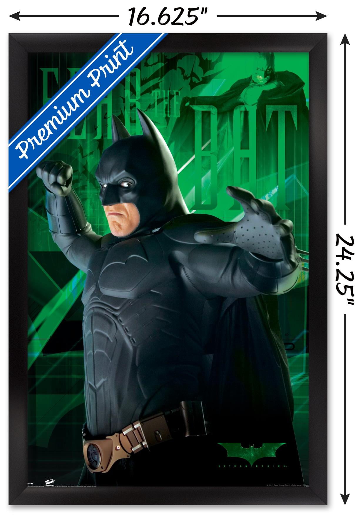 DC Comics - Batman - Fear Wall Poster, 14.725" x 22.375", Framed