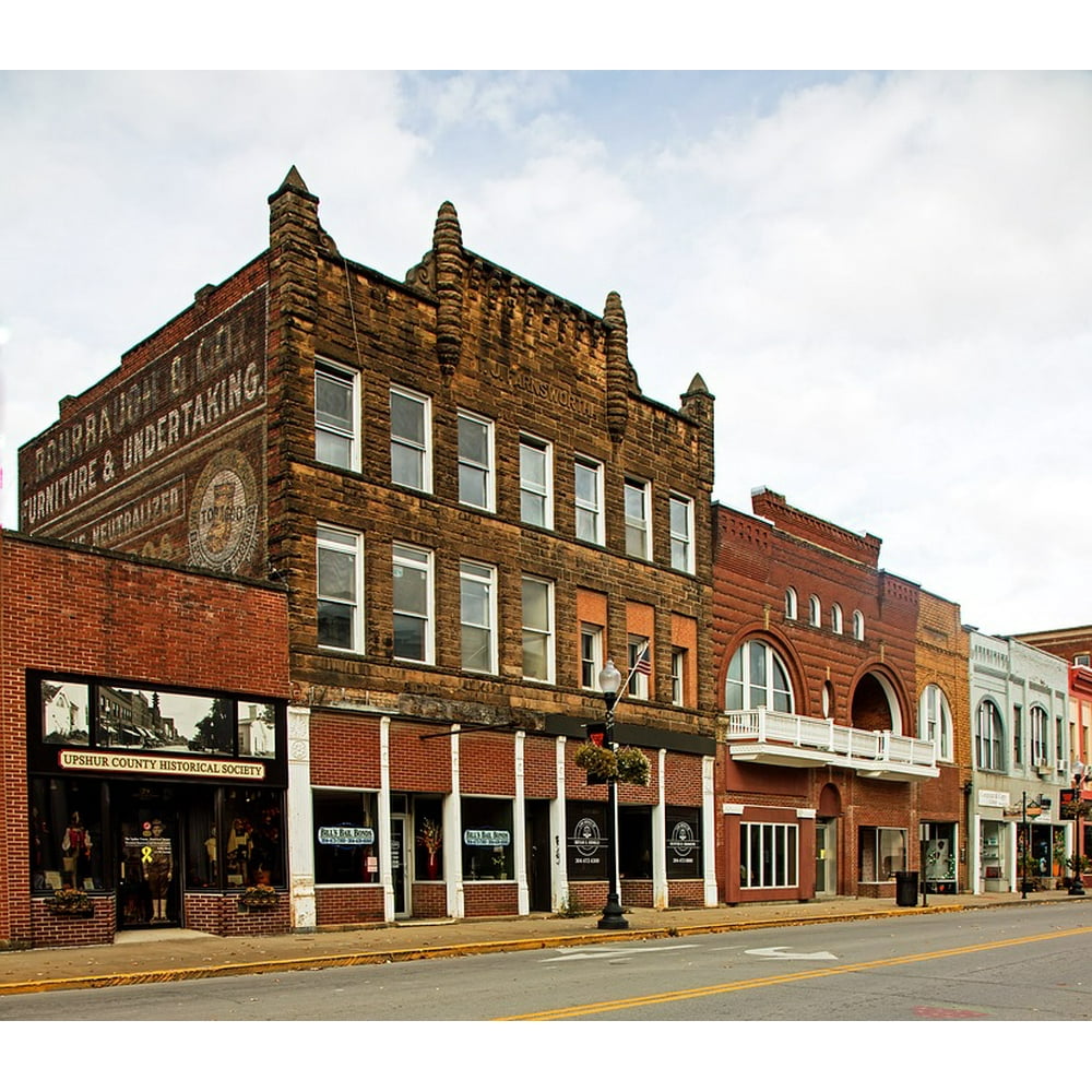 Canvas Print Buckhannon West Virginia Stores Downtown Buildings