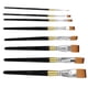 thumbnail image 4 of Juego de 8 pinceles de pintura con mango ergonómico, cerdas suaves, resistentes al agua, de color negro y dorado, para la escuela de arte y el hogar, 4 of 11