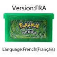 thumbnail image 1 of Series GBA Game Cartridge 32Bit Video Game Console Card Emeraude Rouge Feu Saphir Rubis Vert Feuille FRA Version for GBA, 1 of 5