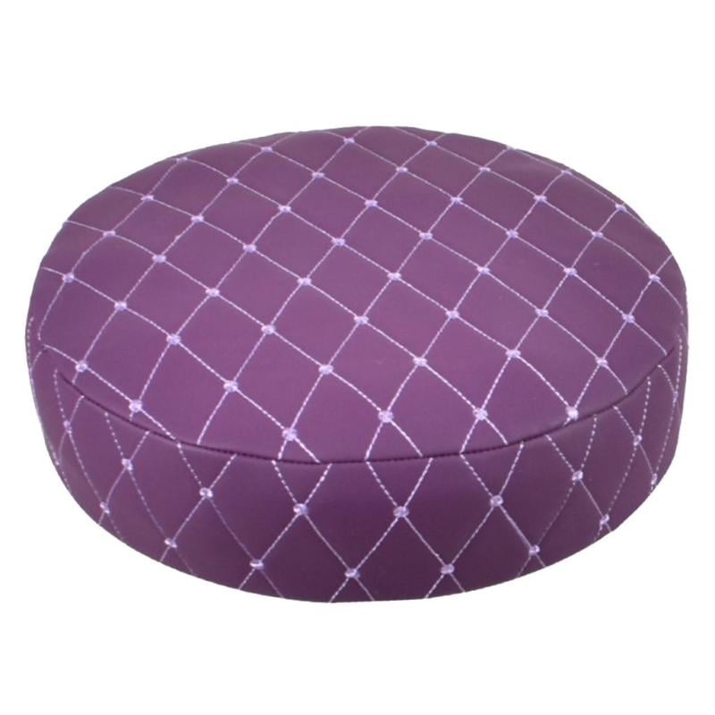 Kitchen Office Purple Round Seat Replacement Chair Cover Bar Stool Cover 