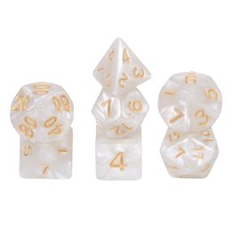 Fasizi Lot De 2 Dés Polyédriques Transparents – 14 Pièces Pour D&D, RPG, MTG – Double Couleur (bleu)