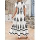 thumbnail image 2 of Vestido largo PRETTYGARDEN para mujer, verano 2025, cuello en V, estampado floral, 2 of 8