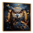 thumbnail image 2 of Designart "Nocturnal Owl Art I" Animals Framed Wall Art - Traditional Yellow Owl Entryway Framed Wall Art, 2 of 6