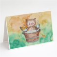 thumbnail image 1 of Owl Bathing Watercolor Greeting Cards & Envelopes - Pack of 8, 1 of 1