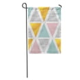 thumbnail image 1 of JSDART Blue Triangular Geometrical Marble Gold Pink Mint Green Color Garden Flag Decorative Flag House Banner 12x18 inch, 1 of 2
