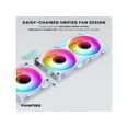 thumbnail image 5 of Phanteks M25-140 Gen2 Triple Pack, 3x 140mm ARGB High Performance Cooling Fans, Daisy-chain Unified Fan Frame, Infinity Mirror hub, single cable connection, White, 5 of 8