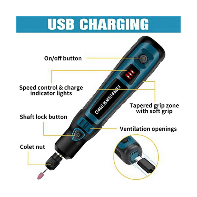 Engraving Pen with LED Light,USB Rechargeable Engraver Pen with