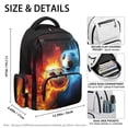 thumbnail image 7 of Yspwyqan School Backpack for Kids Boys, 17" Multi-Pocket Backpack, Fits 15.6 Laptop, Fire Ice Soccer Lightweight Bookbag with Front Pocket for Elementary Middle, 7 of 7