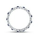 9/10 Carat (ctw) Bague de Fiançailles Saphir Bleu Naturel en Or Blanc 10 Carats avec Diamants Accent – image 2 sur 4