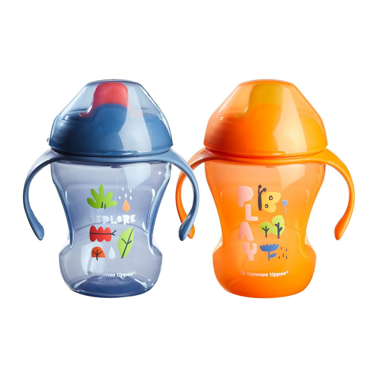 Tommee Tippee Sippee Trainer Cup with Handles, Spill-Proof, 8oz, 7m+, Pack of 2 (Designs Will Vary), 7m+