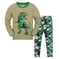 thumbnail image 2 of Bellafa Toddler Kids Boys Long Sleeve Top and Pants Pajamas Set Cotton 2 Piece Dinosaur Slpeepwear Set For 2-10 Years, 2 of 7