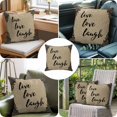 thumbnail image 4 of Throw Pillow Covers, Farmhouse Decorative Throw Pillow Covers 20x20 Inch, Retro Rustic Classic Black Flower Pattern Brown Square Linen Pillow Cases for Couch/Living Room/Sofa, 4 of 9