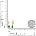 thumbnail image 6 of Gem Stone King 10K Yellow Gold Rainforest Topaz and Lab Grown Diamond Earrings for Women | 2.09 Cttw | Gemstone November Birthstone | Pear Shape 8X5MM, 6 of 6