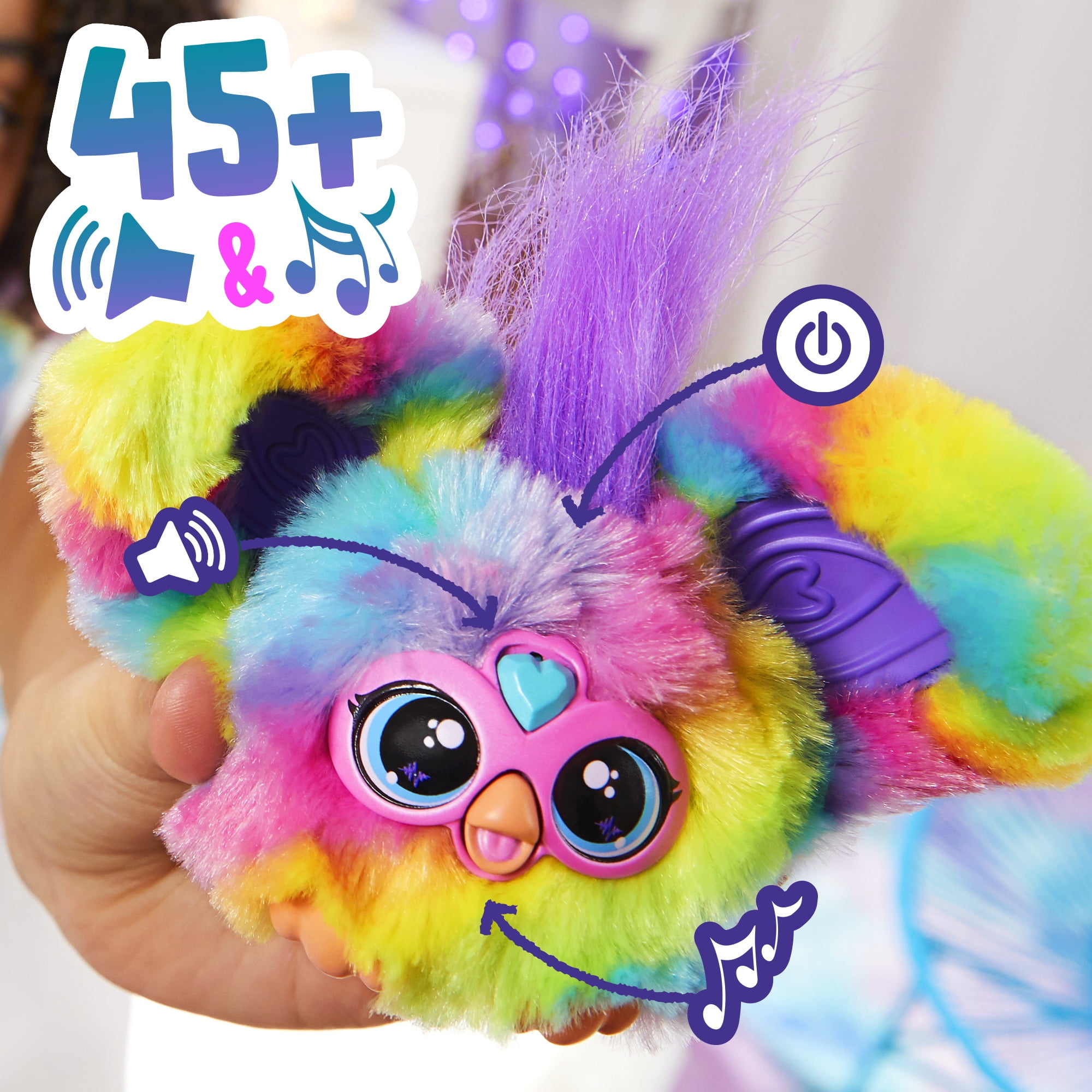 Furby Furblets Mini Electronic Plush Toy, Ray-Vee, for Kids