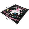 thumbnail image 3 of Just Girl Who Loves Unicorn Blanket for Girls Kids, Unicorn Throw Blanket Gift Soft Flannel 50*60 Inch for Sofa Bed Lightweight Blankets, 3 of 6