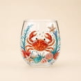 thumbnail image 3 of Stemless Wine Glasses Set Of 6,Stemless Wine Glasses Set 4,Seaside Pattern Clear Stemless Wine Tumblers Tropical Summer Cocktail Cups(A4IN), 3 of 5