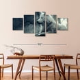 thumbnail image 3 of Elephant Stock Arctic Wolf Wall Art - Horizontal Multi Panel Canvas - Living Room Wall Decor - Animal Multi Panel - Blue And Gray Decor - 92" x 42", 3 of 8