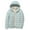 Mint Green, variant on Winter Jackets For Women Hooded Front Zipper Plus Size Quilting Cardigan Lightweight Casual Thermal Coat With Zip Pockets (XL, White)