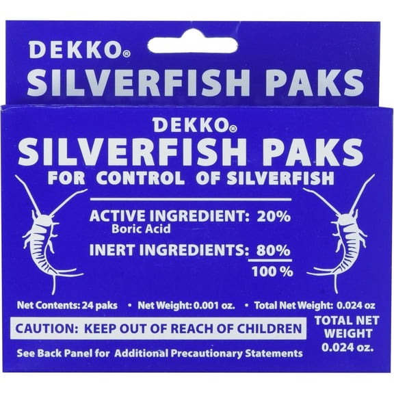 Dekko Silverfish Paks- Silverfish Traps with Boric Acid