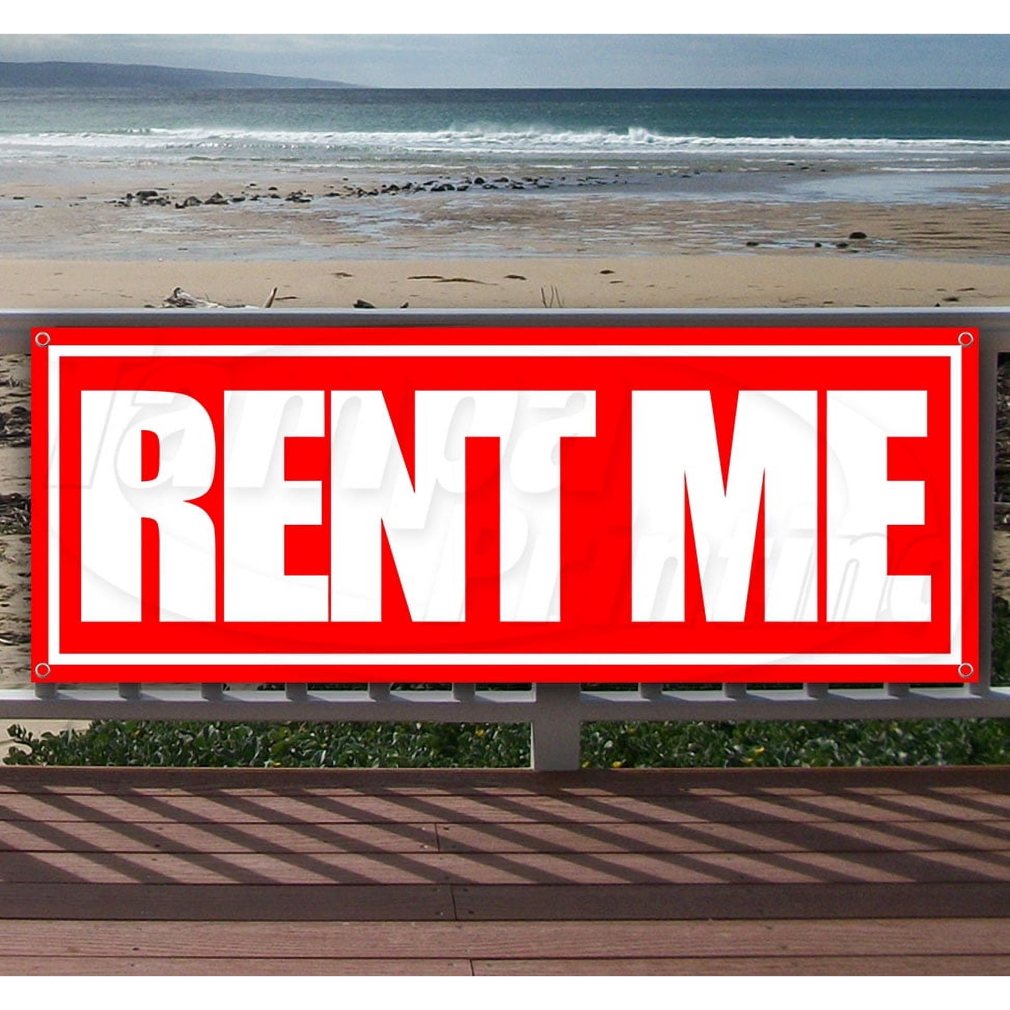 Rent Me 13 oz Vinyl Banner With Metal Grommets