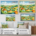thumbnail image 4 of Designart "Modern Farm Horizon Bold and Bright I" Extra Large Landscapes Framed Wall Art - Traditional Green Meadow Living Room Framed Canvas Art, 4 of 6