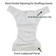 thumbnail image 4 of KaWaii Baby Fast Changing One Size Heavy Duty HD2 Cloth Diapers, Leakfree, Reusable Adjustable Cloth Nappies, 6 Diapers with 12 Super Absorbent Diaper Inserts Boy Girl 8-36 lbs, 4 of 8