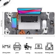 thumbnail image 5 of Long Mouse Pads for Desk,Halloween Gray Ghosts Cats and Pumpkins Desk Mats on Top Of Desks, Desk Mouse Pad Extra Large with 3mm Non-Slip Base and Stitched Edge for Gaming,Office,Work,Home 35.4x15.7in, 5 of 5