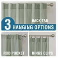 thumbnail image 3 of Turquoize Classic Natural Linen Privacy Curtains Light Filtering for Living Room 2 Panels Back Tab, 52" x 72" , Sea  Grass, 3 of 6