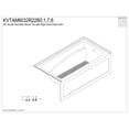 thumbnail image 4 of Kingston Brass KVTAM6032R22B7 60-Inch Acrylic Rectangular 3-Wall Anti-Skid Alcove Tub Combo with Tub Door (Right Hand Drain) in White/Brushed Brass, 4 of 9