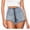 Blue, variant on Idoravan Jean Shorts for Women Low Rise Summer Low Waist Spicy Girls Plus Size Elastic Women's Denim Shorts