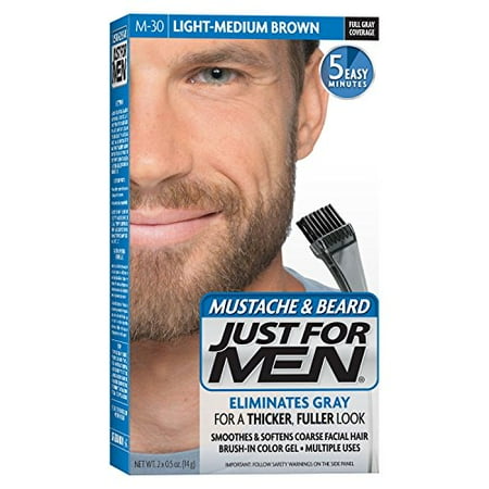 Just For Men Mustache & Beard Color, Beard Coloring for Men, Light